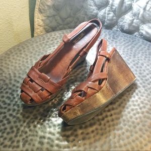 Miu Miu Wooden Wedge 9.5